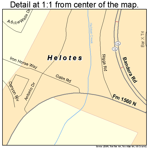 Helotes Texas Street Map 4833146