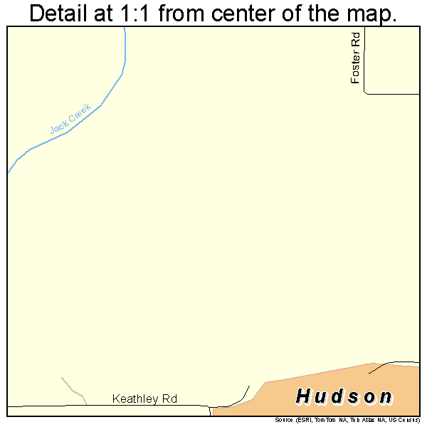 Hudson, Texas road map detail