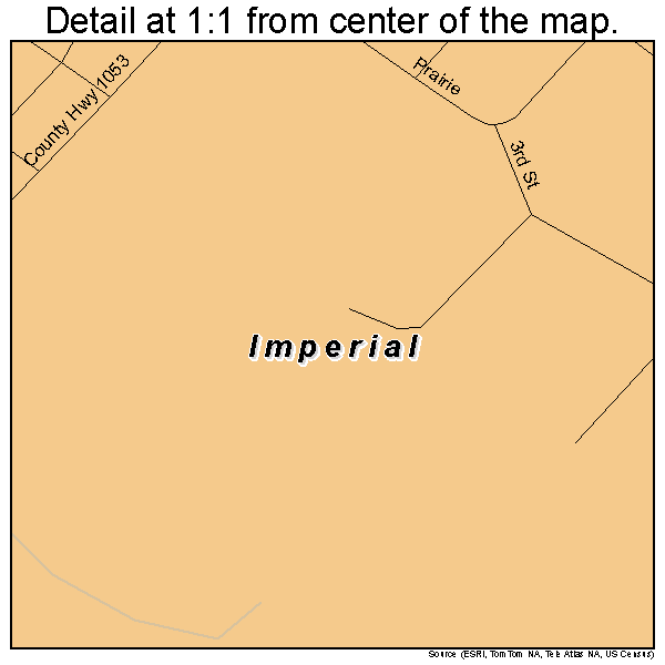 Imperial, Texas road map detail