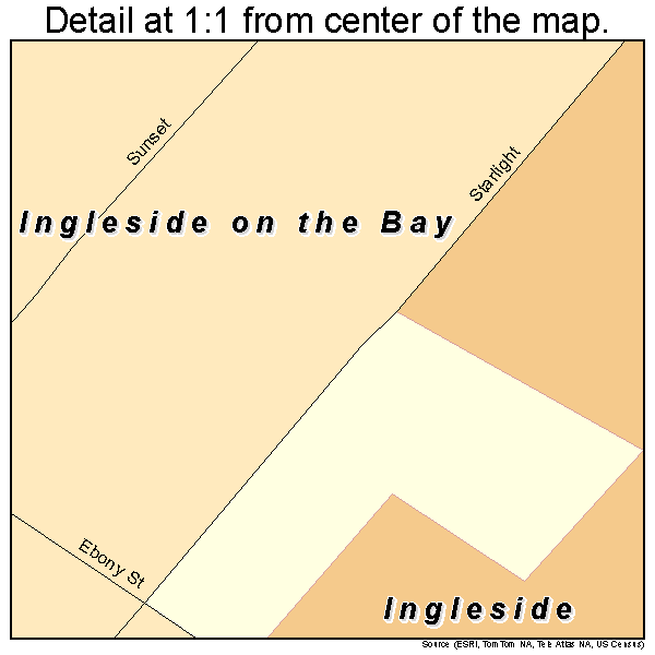 Ingleside on the Bay, Texas road map detail