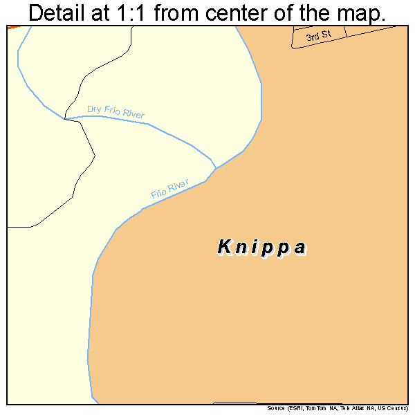 Knippa, Texas road map detail