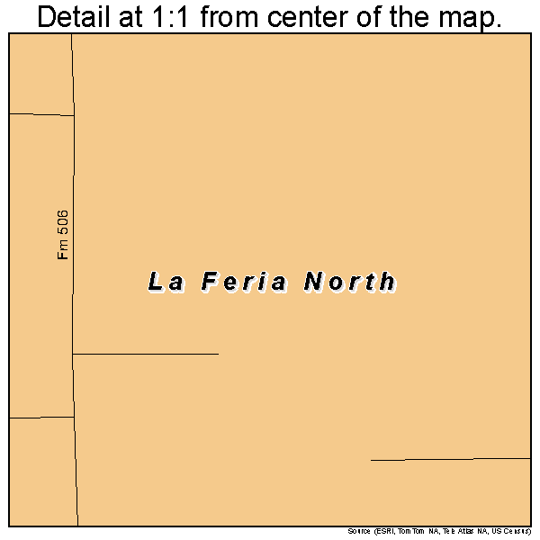 La Feria North, Texas road map detail