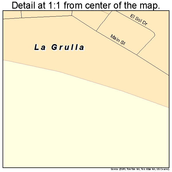 La Grulla, Texas road map detail