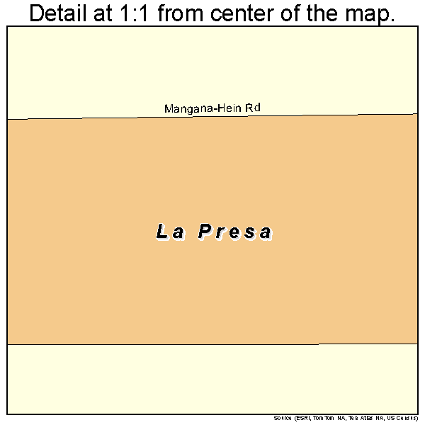 La Presa, Texas road map detail