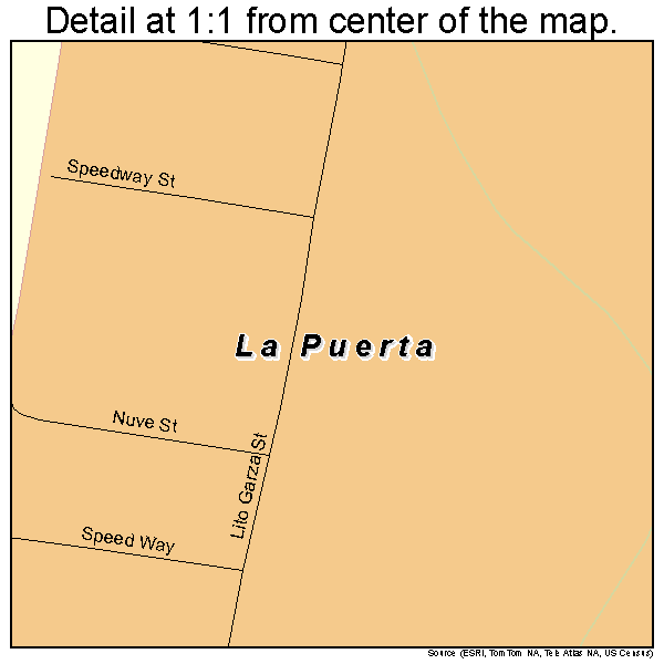 La Puerta, Texas road map detail
