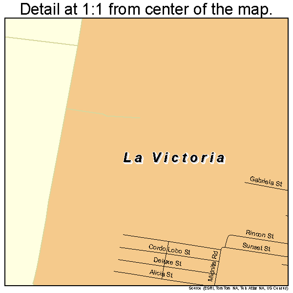 La Victoria, Texas road map detail