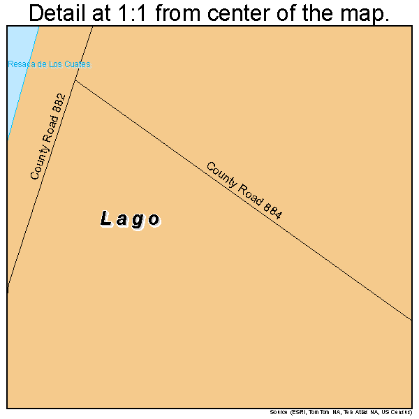 Lago, Texas road map detail