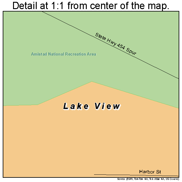 Lake View, Texas road map detail