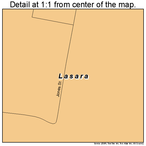 Lasara, Texas road map detail