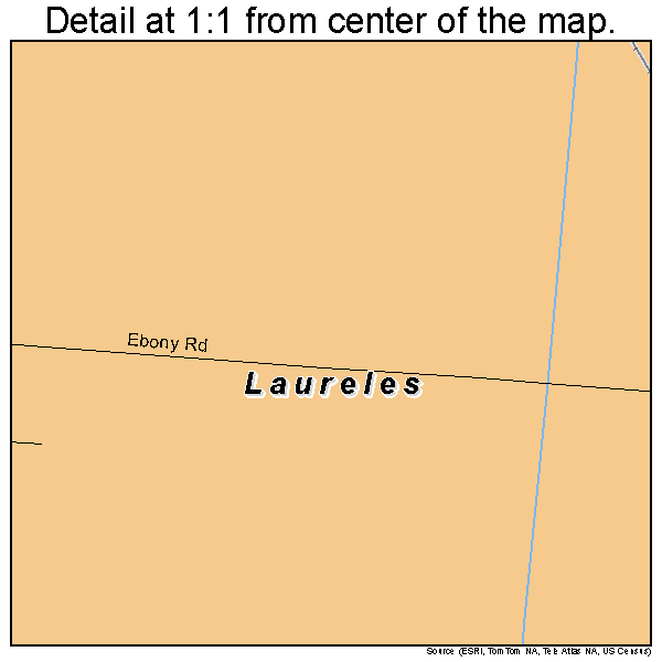 Laureles, Texas road map detail