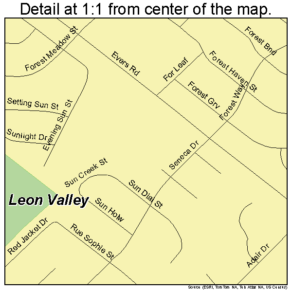 Leon Valley Texas Street Map