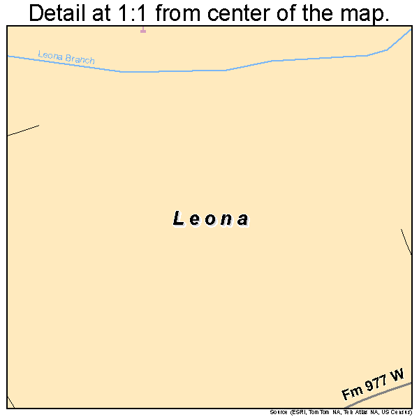 Leona, Texas road map detail