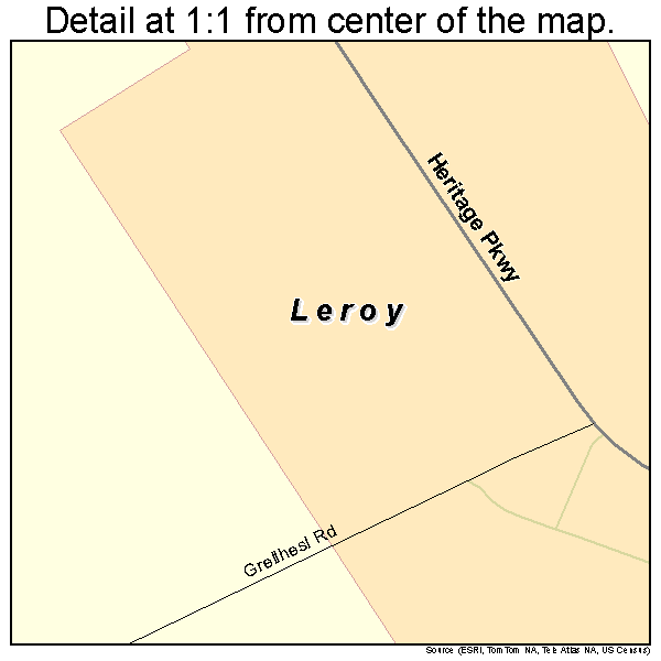 Leroy, Texas road map detail