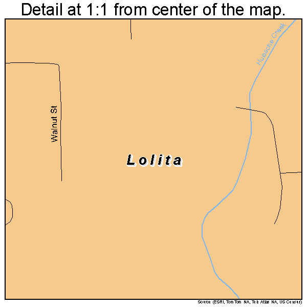 Lolita, Texas road map detail