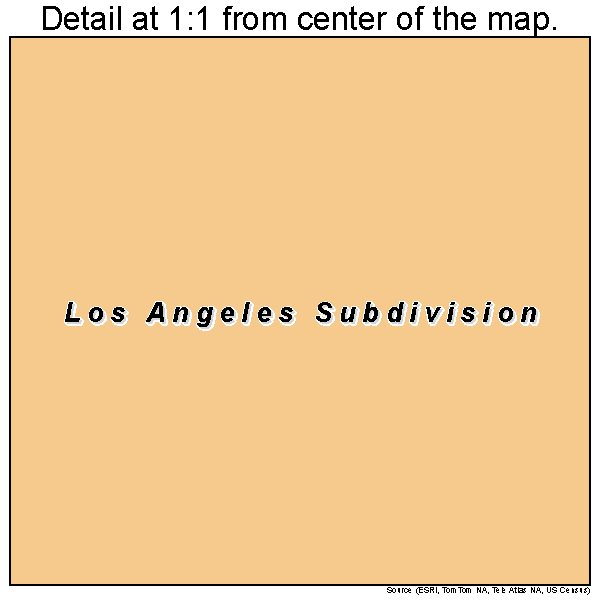 Los Angeles Subdivision, Texas road map detail