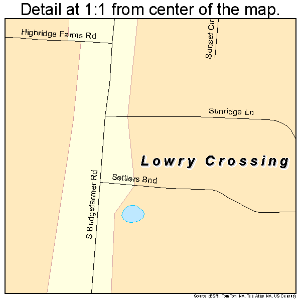 Lowry Crossing, Texas road map detail