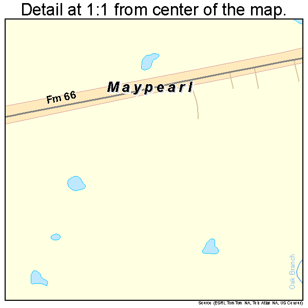 Maypearl, Texas road map detail