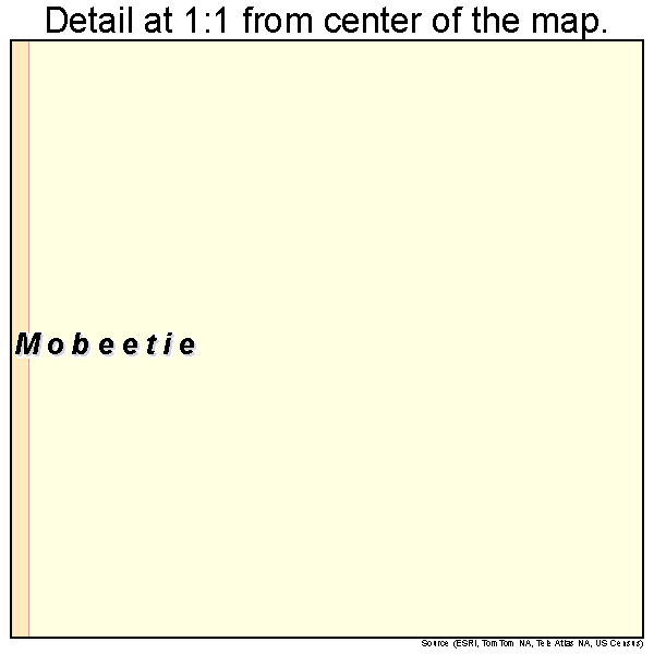 Mobeetie, Texas road map detail