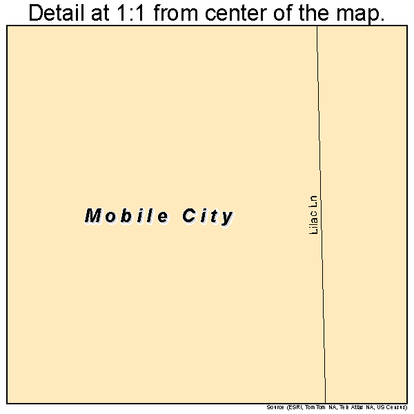 Mobile City, Texas road map detail