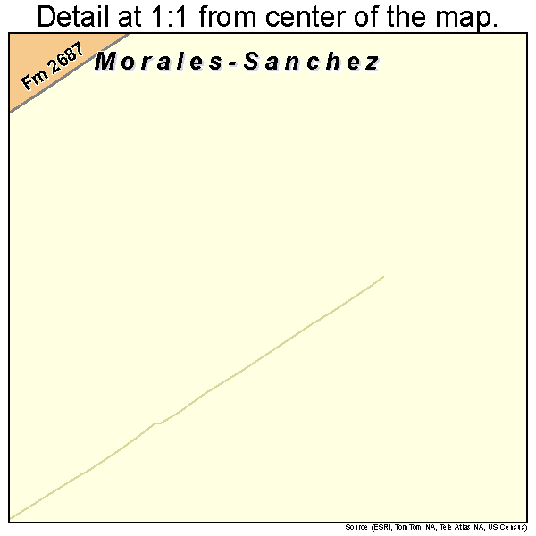 Morales-Sanchez, Texas road map detail