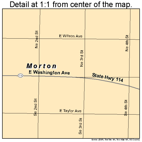 Morton, Texas road map detail