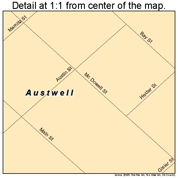 Austwell, Texas road map detail