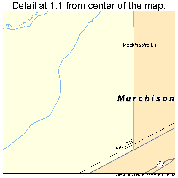 Murchison, Texas road map detail