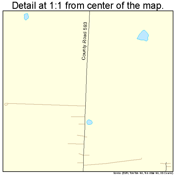 Nevada, Texas road map detail