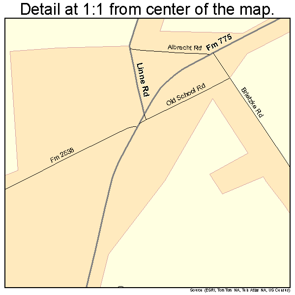 New Berlin, Texas road map detail