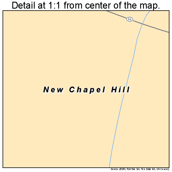 New Chapel Hill, Texas road map detail
