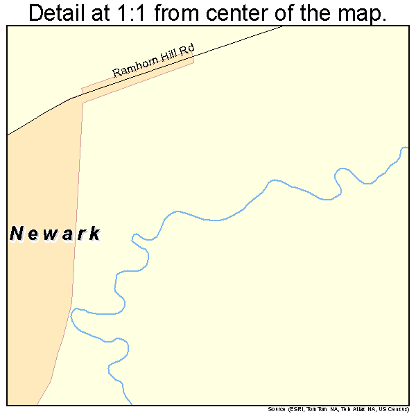 Newark, Texas road map detail