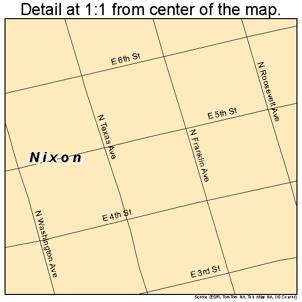 Nixon, Texas road map detail