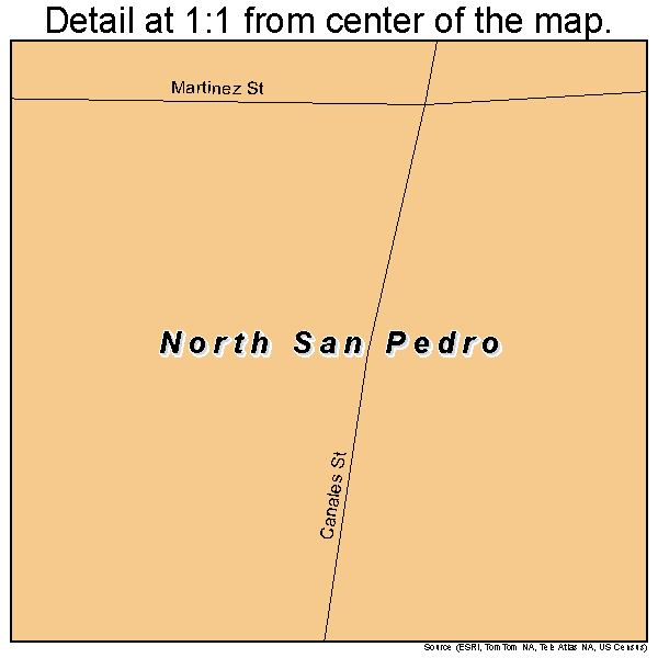 North San Pedro, Texas road map detail