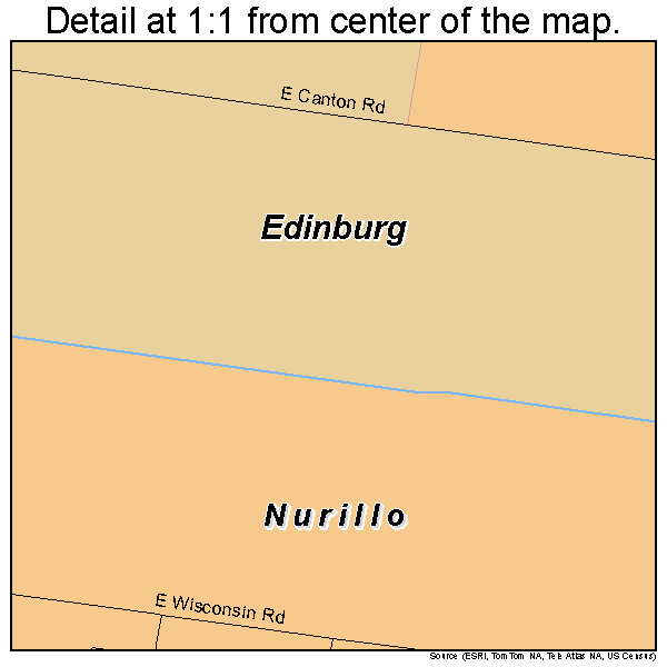 Nurillo, Texas road map detail