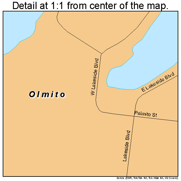 Olmito, Texas road map detail