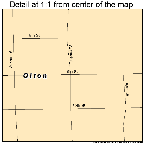 Olton, Texas road map detail