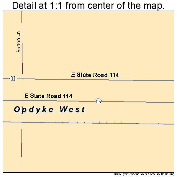 Opdyke West, Texas road map detail