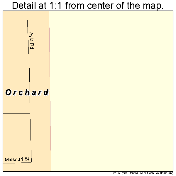 Orchard, Texas road map detail