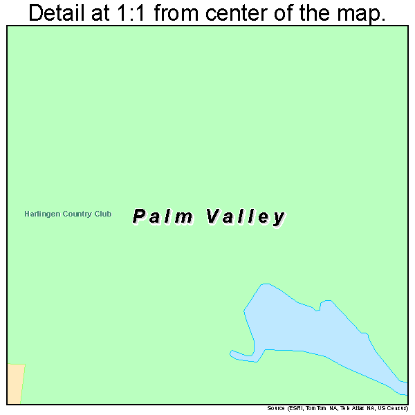 Palm Valley, Texas road map detail