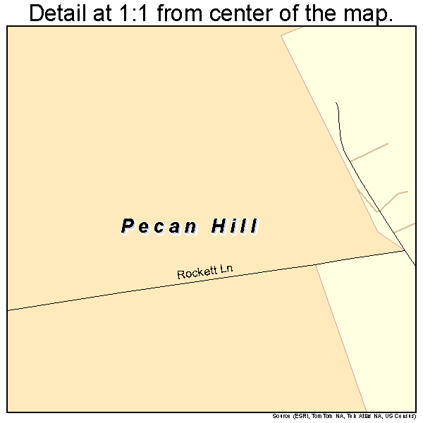 Pecan Hill, Texas road map detail