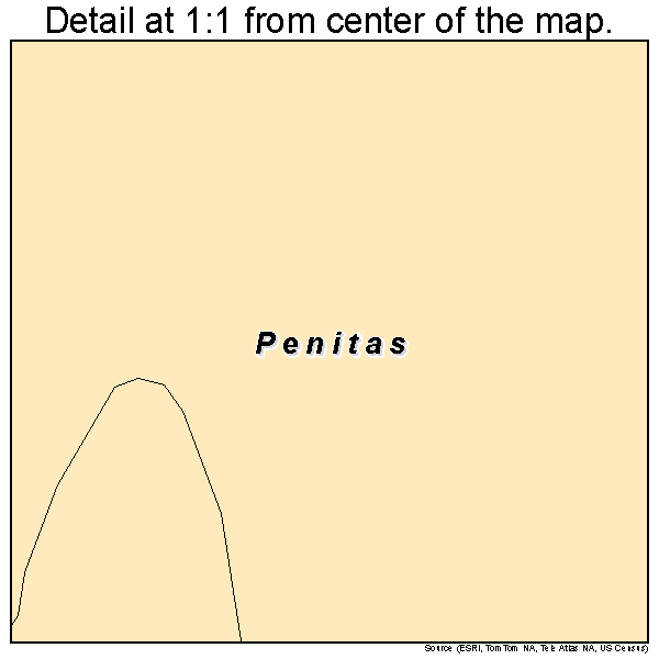 Penitas, Texas road map detail