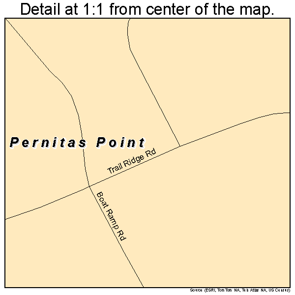 Pernitas Point, Texas road map detail