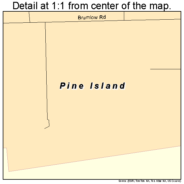 Pine Island, Texas road map detail