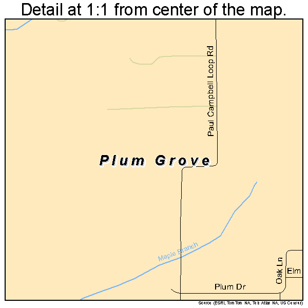 Plum Grove, Texas road map detail
