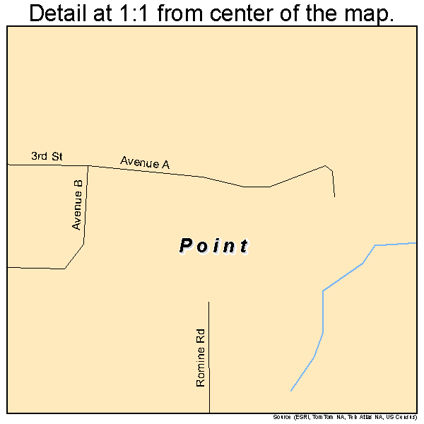 Point, Texas road map detail