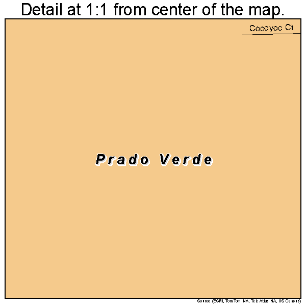 Prado Verde, Texas road map detail