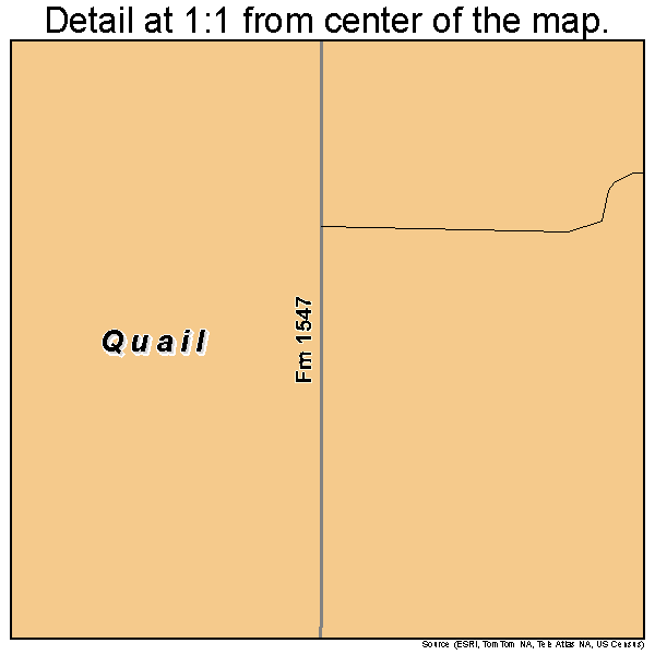 Quail, Texas road map detail