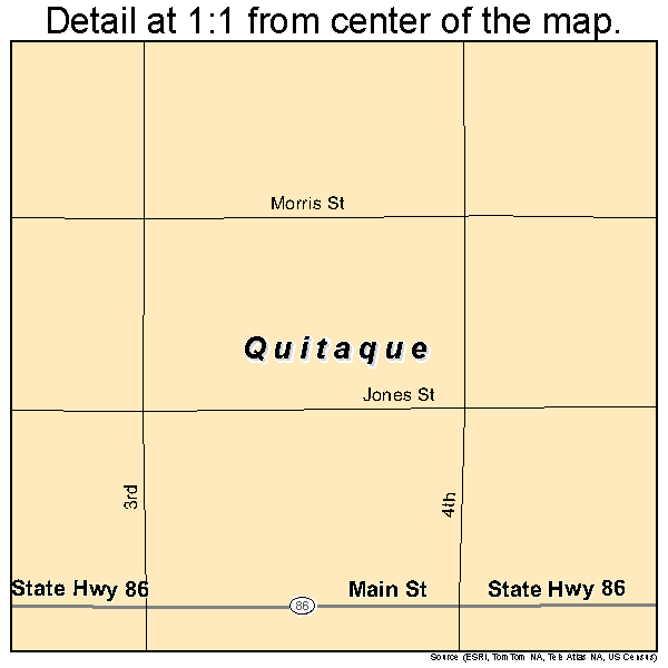 Quitaque, Texas road map detail