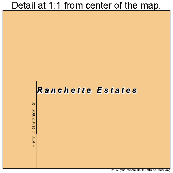 Ranchette Estates, Texas road map detail