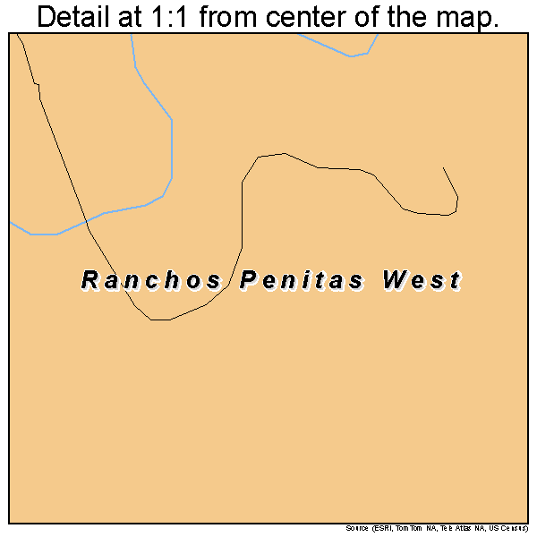 Ranchos Penitas West, Texas road map detail